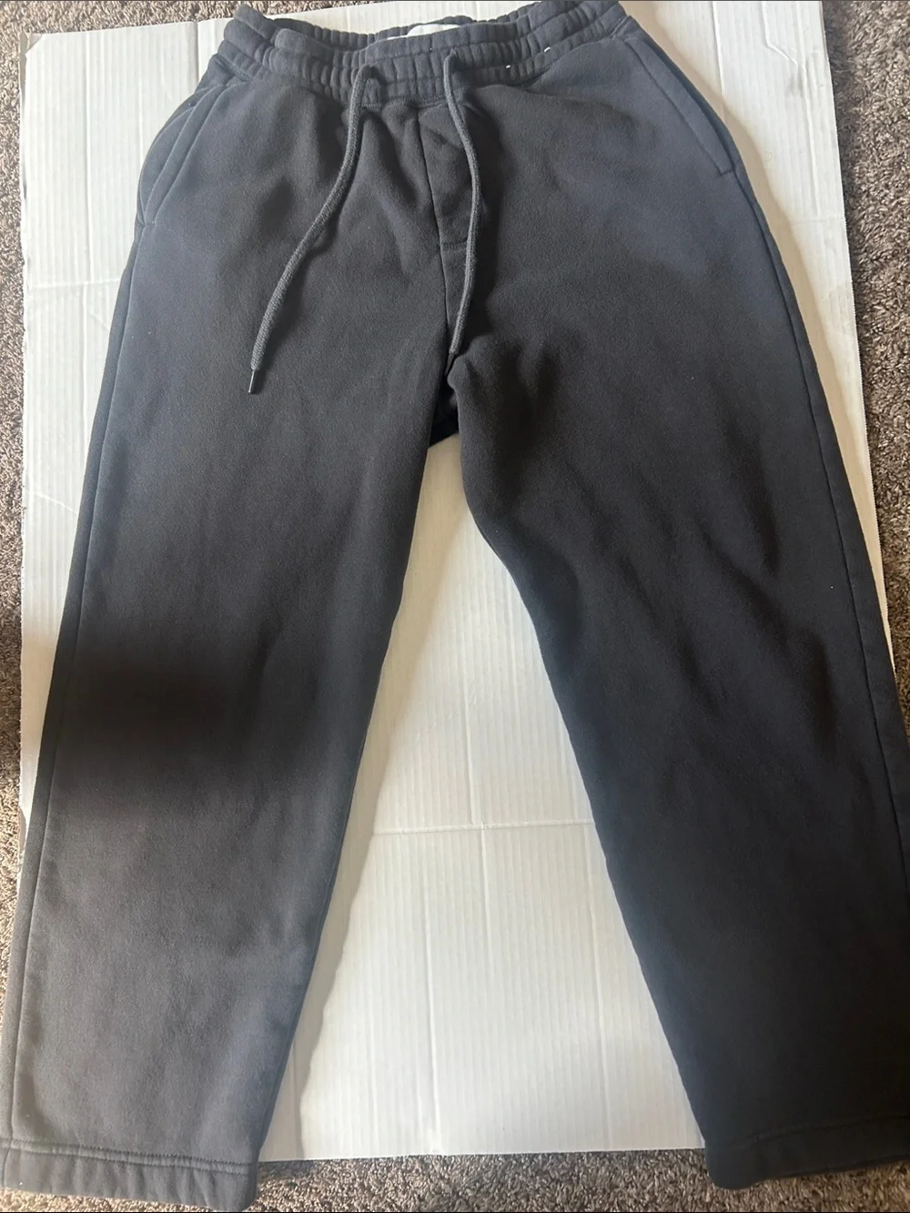 Kids Black Fleece Sweatpants with Cobra Patch